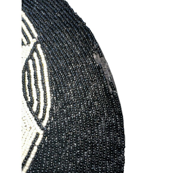 Halloween Beaded Skeleton Skull 15in Placemat Goth Spooky Haunted - Picture 8 of 13